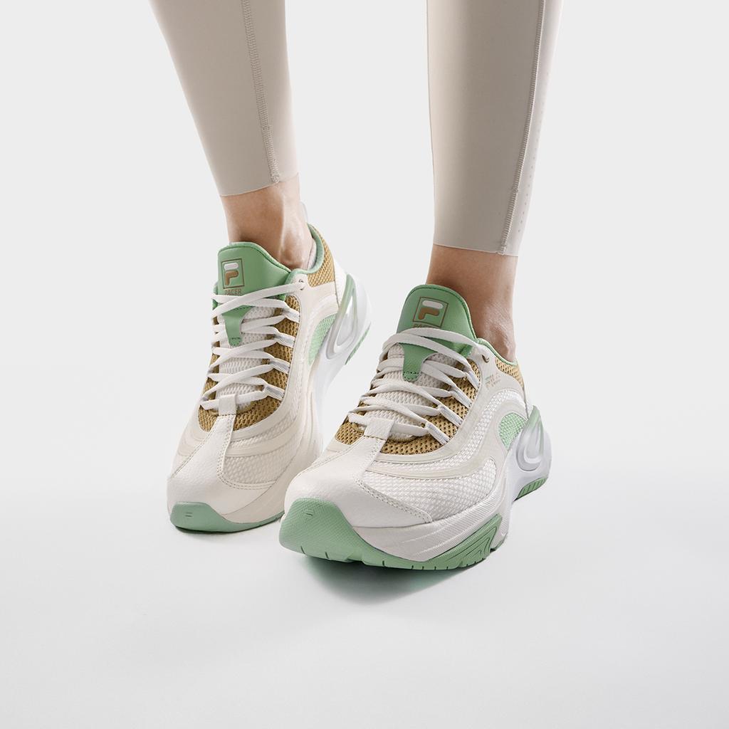 Fila Pacer Aerobic Fitness Shock Absorption Low-Top Training Shoes Women Sneaker White Green A12W331403FSC
