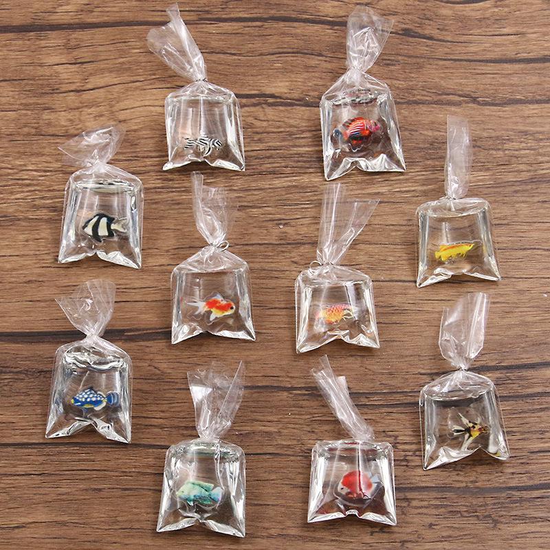 12-Color Resin Fish Pendant: 23x52MM DIY Transparent Ornament