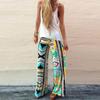 Women Bohemia Long Pants Floral Print Straight Casual Loose Trousers With Micro Fiber Material