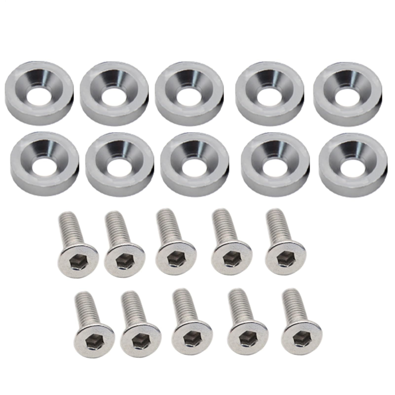 License Plate Bolt Nut Set for Car License Plate Spacer M6 Anti-Corrosion 10pcs Vehicle See description