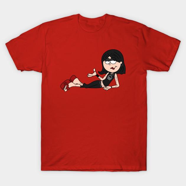 

Men Black Print T-shirt Lizzie Rocks No-Cut Transfer Paper Print Cotton Tshirt 3XL червоний