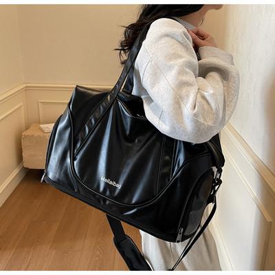 Large-Capacity Travel Bag Women Dry-Wet Separation Outdoor Yoga Fitness Bag Lightweight Short-Trip Expandable Luggage Bag
