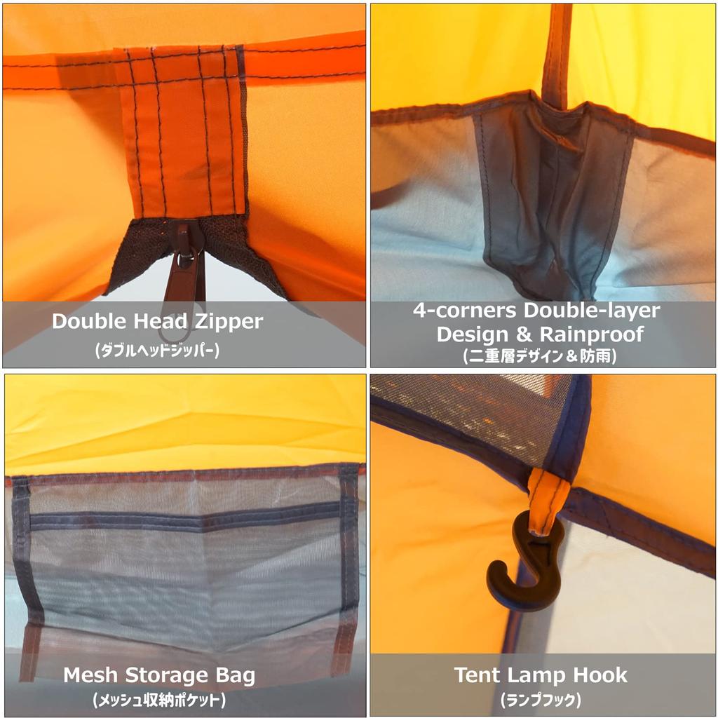 Azarxis Touring Solo Double 3 3 4 For One For Two Tent, Tent, Tent, Layer, Vestibule, Lightweight, Windproof, Rainproof, 1, 2, Person, Season, Season,