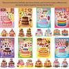 Make-a-Cake Sticker Sheets DIY Make Your Own Birthday Cake Puzzle Stickers for Kids Boys Girls Party Favor Games Toys Gifts