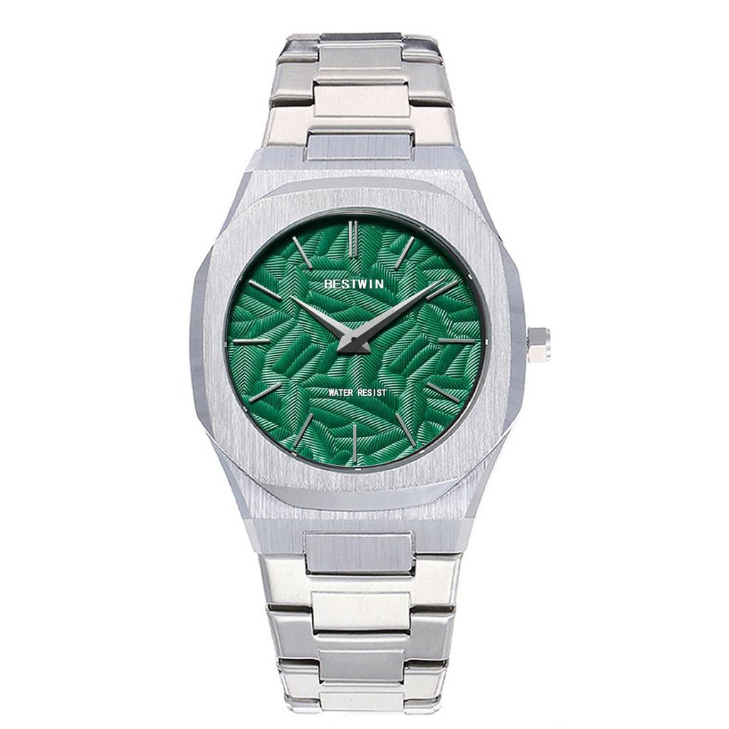 Men's Watch Embossed Leaf Characteristic Face Quartz Waterproof Watch