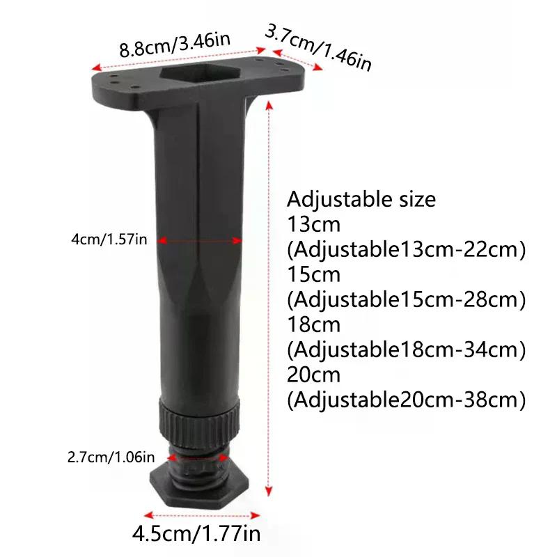 Heavy-Duty Adjustable Height Bed Frame Support Legs Furniture Support Columns Universal for Bed Sofa Cabinet Dresser Table