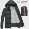 Men's Winter Cotton-Padded Jackets & Coats: Plush, Thickened, Ideal for Middle-Aged & Elderly Dads.