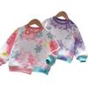 Girls Floral Gradient Long Sleeve Sweatshirt Spring Autumn Casual Korean Baby Top