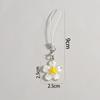Cute Colorful Resin Cherry Blossom Keychain Korean Style Fresh Mobile Phone Chain for Women Girls Couple Accessories Bag Gift