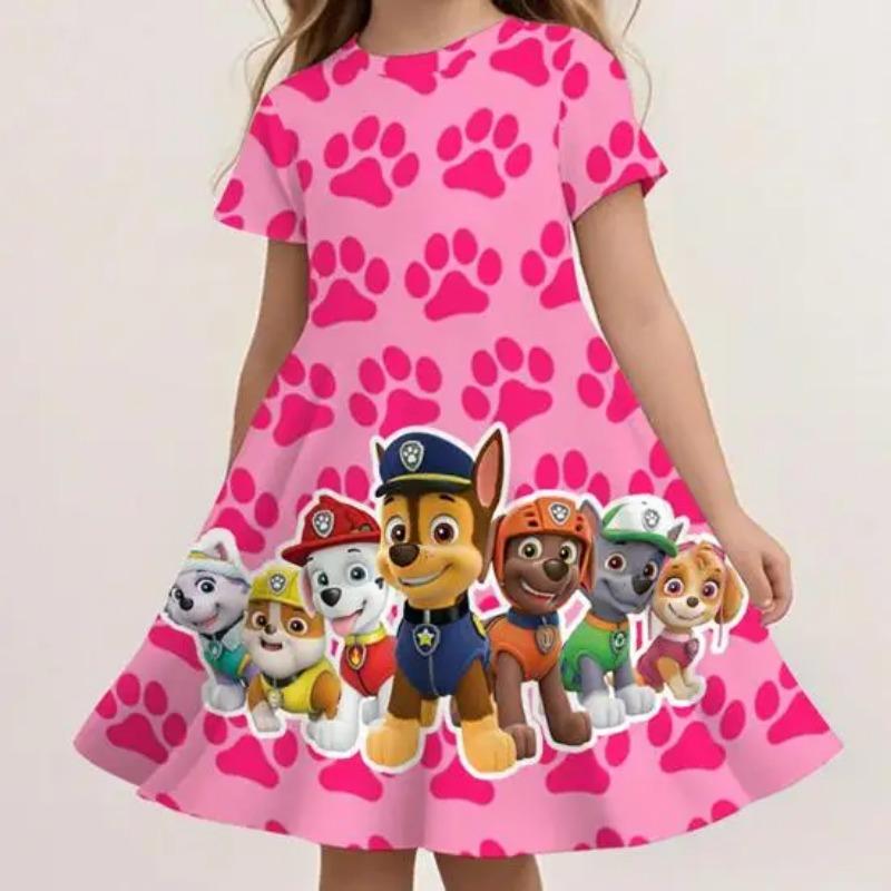 Beach Dress For Kids Girls Paw Patrol Cute Cartoon