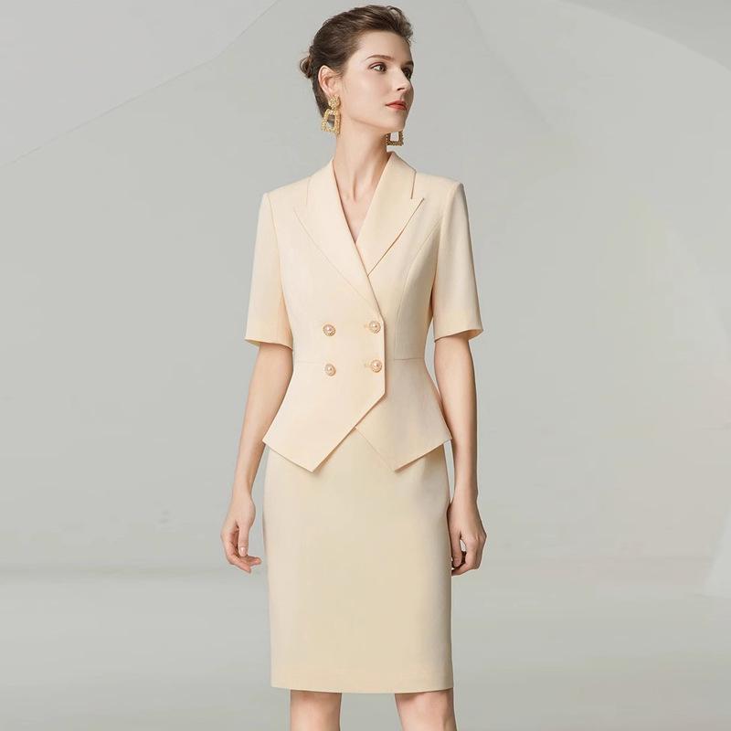 Summer Slimming Two-Piece Professional Dress for Beauty Salon