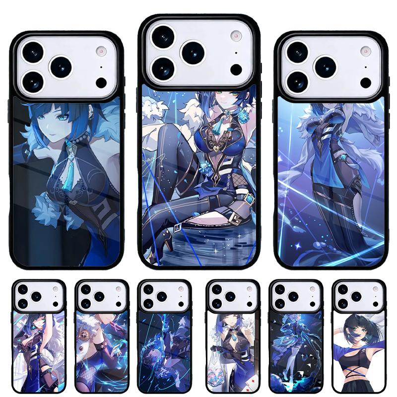 Yelan Genshin Impact Phone Case for iPhone 17 Air 16e 15 14 13 Pro Max Back Cover for 12 11 Pro Coque