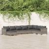 Vidaxl 8-Cz. Set da Giardino, Cuscini, Rattan PE, Grigio