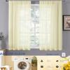 W132CM Sheer Curtains Curtain Sheers Light Filtering Rod Pocket Transparent Voile Curtains for Bedroom Living Room