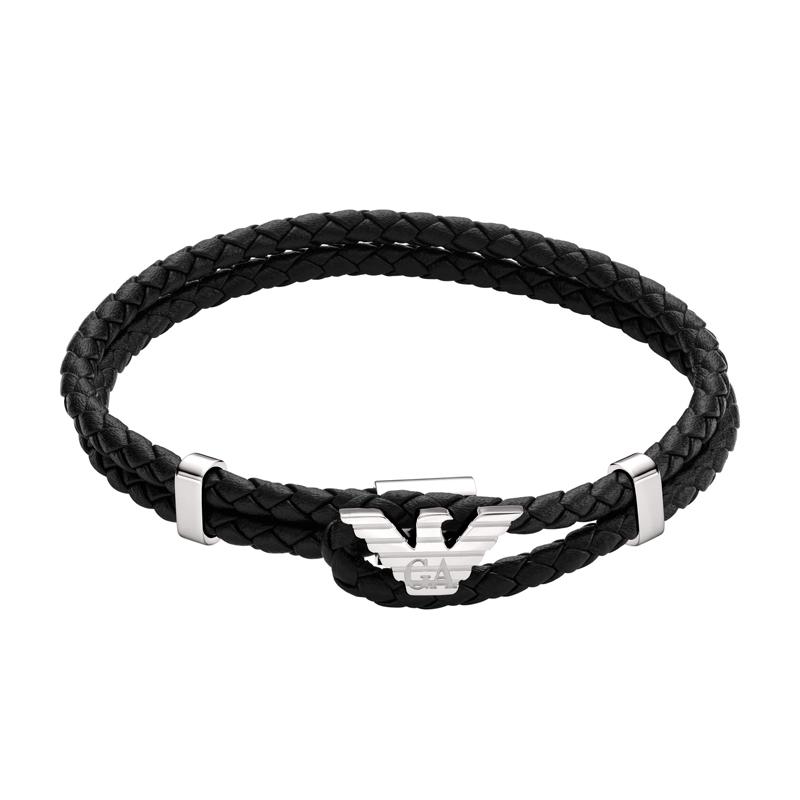 

Emporio Armani Fashion Woven Trend Leather Bracelet Men accessories Black EGS3237040 Shopping Bag,F,Black