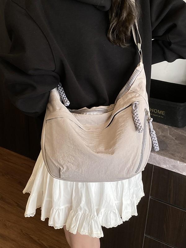 2025 Damen Umhängetasche mit großem Fassungsvermögen, leicht, Crossbody-Schultertasche - Vielseitiger High-End-Knödelstil für den Weg zur Arbeit