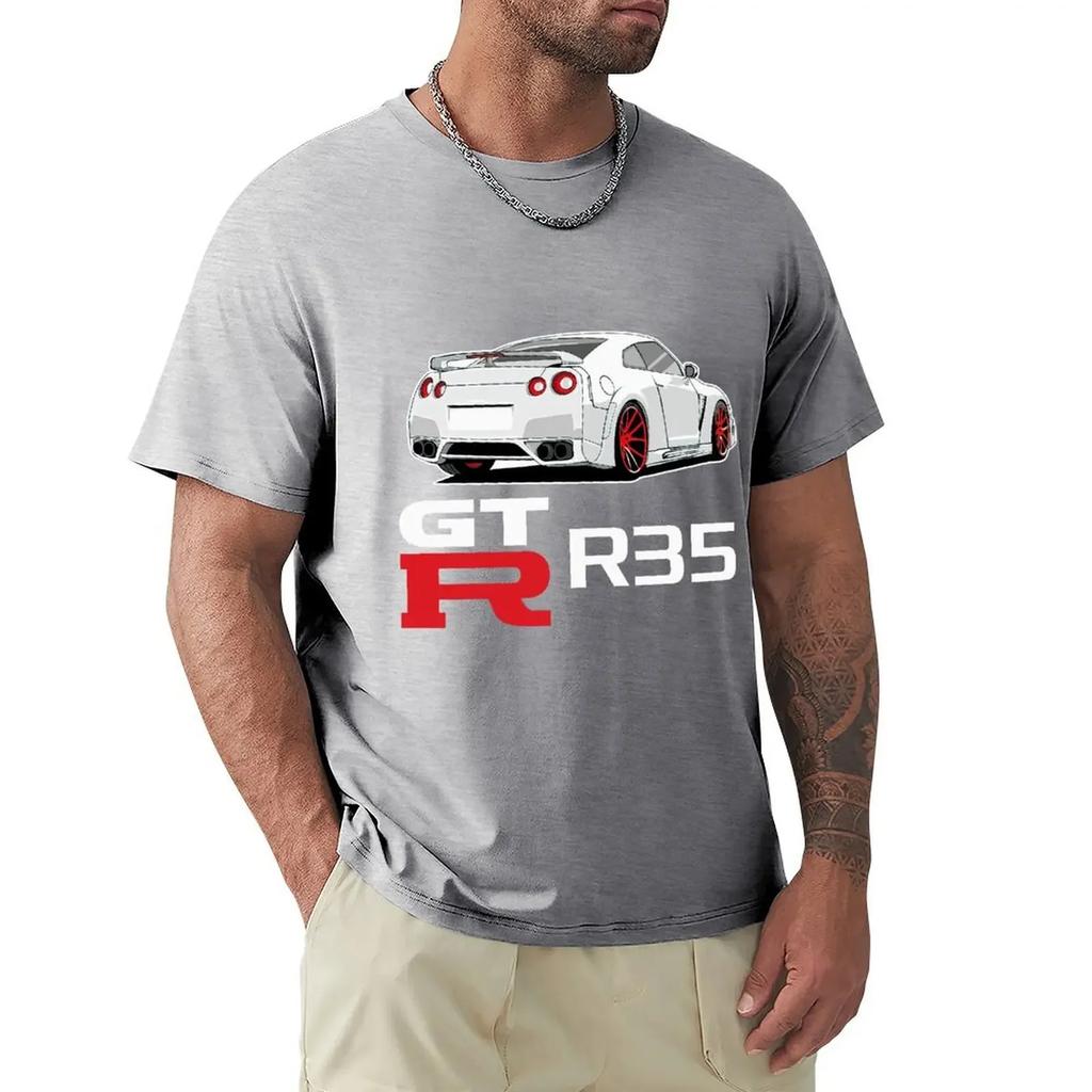 Monster Skyline R35 GTR Jdm Japanese Car Drift T Shirt Harajuku Short Sleeve T-shirt Cotton Graphics Tshirt Tops