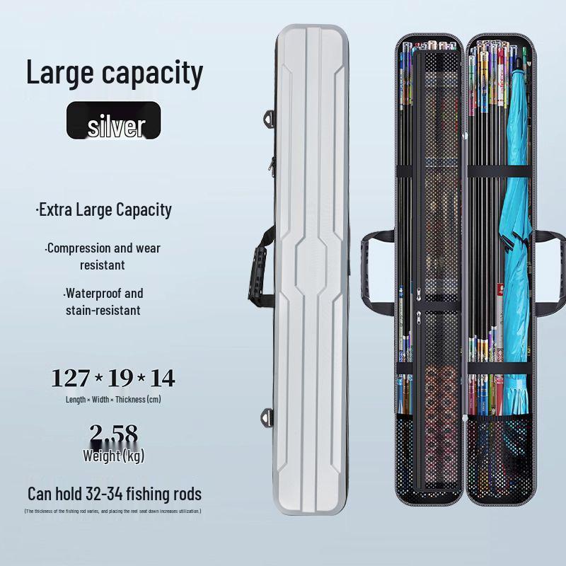Große Angelruten-Aufbewahrungstasche - Hartschalen-Ausrüstungshalter