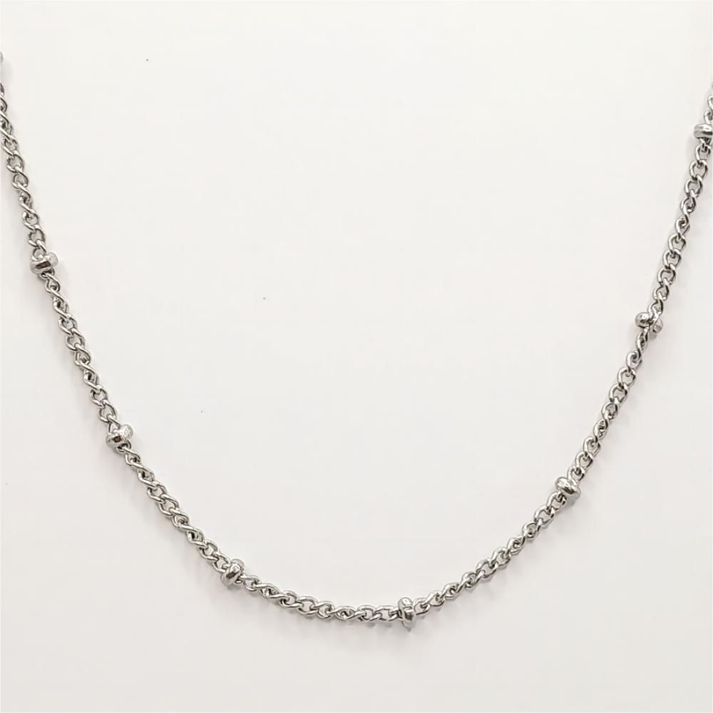 Acier Inoxydable Plaqué Or Délicat Minimaliste Zircon Charme Chaîne Anti-ternissement Pierre Cz Ronde Transparente Collier pour Femmes Bijoux