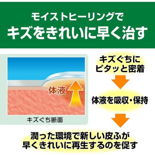 Nichiban CareLeave Healing Power Domowe plastry na rany, Duży rozmiar, 60mm x 80mm, CN5B Bandaż hydrokoloidowy, Kolor skóry