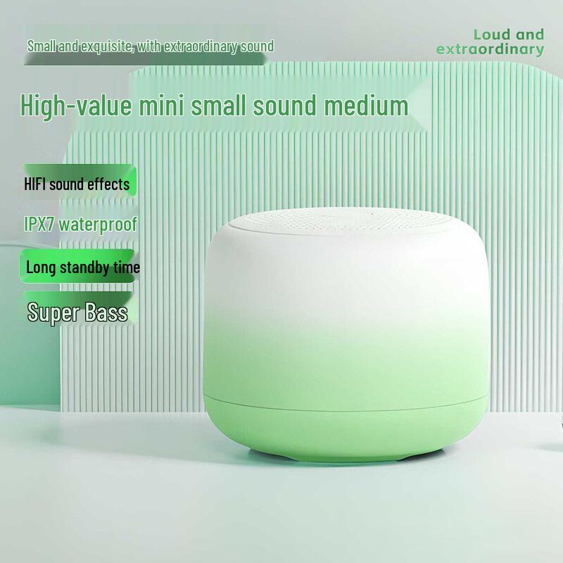 Bluetooth Mini Speaker with High-Quality Bass, Stylish Gradient Color, and Wireless Audio.