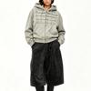 Women's Double-Breasted Hooded Zip-Up Sweatshirt Jacket with High Street