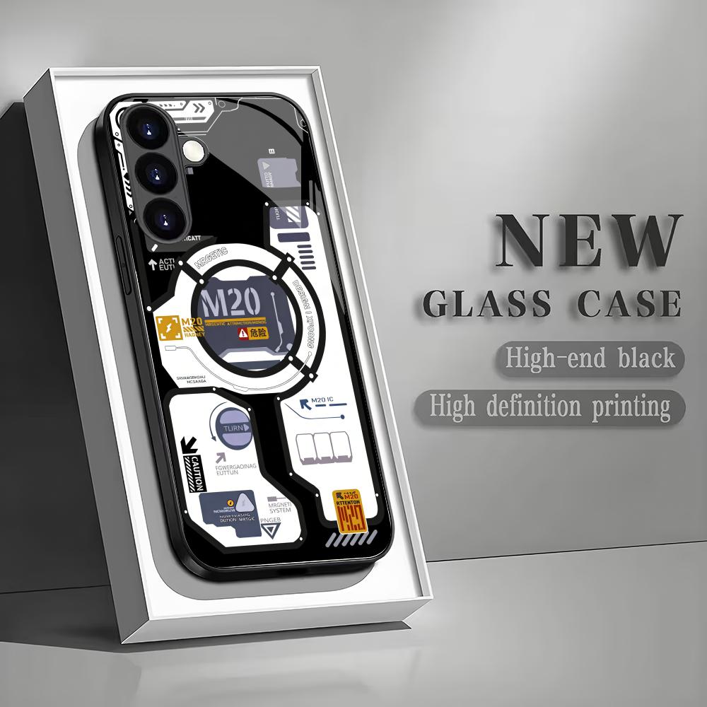 

Creative circuit board tempered glass phone case suitable for Samsung Galaxy S26 S25 S24 S22 S21 S20 FE/Ultra/Plus fashion GalaxyS26Ultra