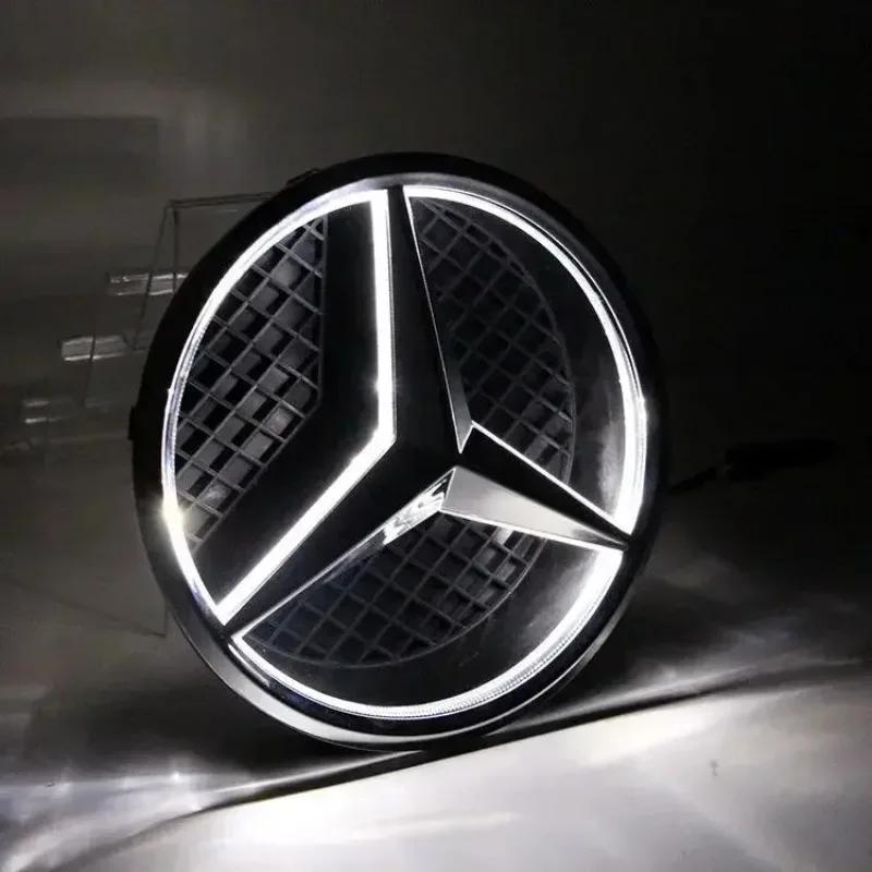 Pegatina de Coche Nueva 2025 Para Coche Mercedes Benz Logo Parrilla Delantera Luz Cara del Espejo Insignia LED Para Mercedes Benz W166 GLS350 AMG/GLS63
