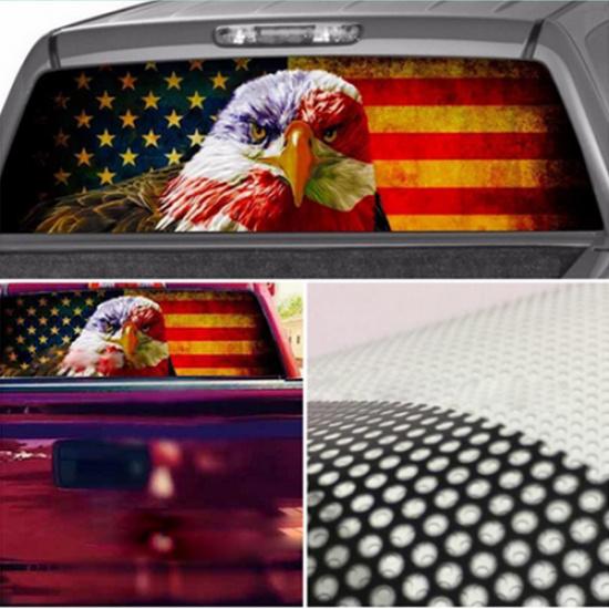 Fit For Dodge Ram 1500 Car Rear Window Tint Sticker Animal Pattern Decal Decor