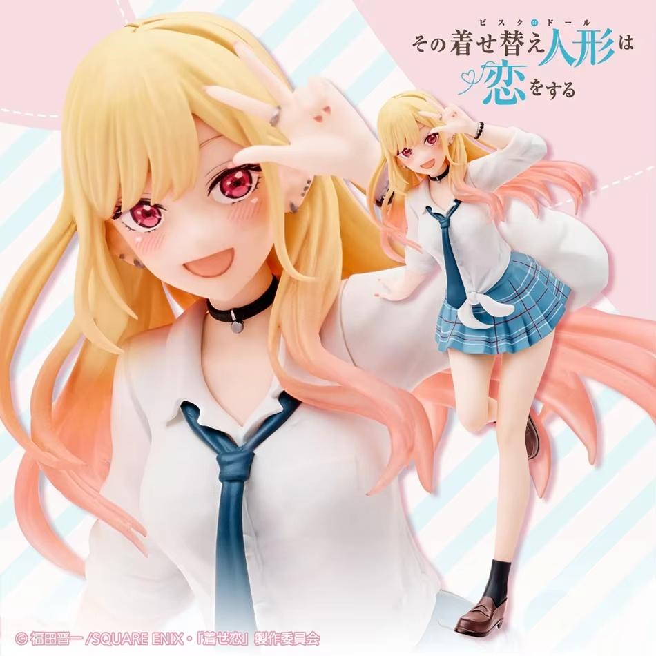 Original My Dress Up Darling Kitagawa Marin Action Figure School Uniform Standing Model Pvc Toy Gift For Anime Fans And Kids
