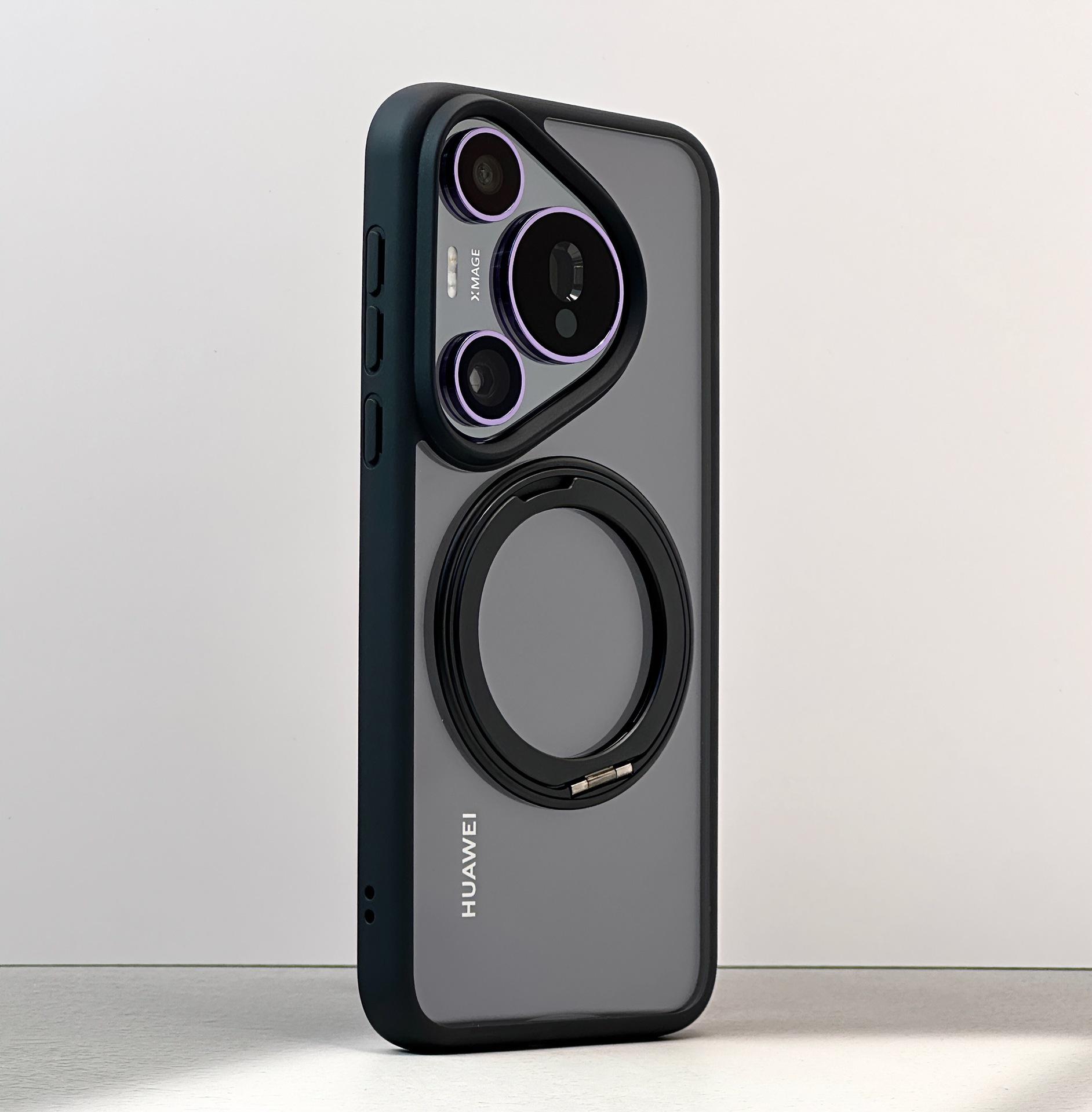 

Вращающийся на 360° магнитный чехол для телефона Huawei Pura70 Ultra - Прозрачный, противоударный защитный чехол для P70 Pro Pura70