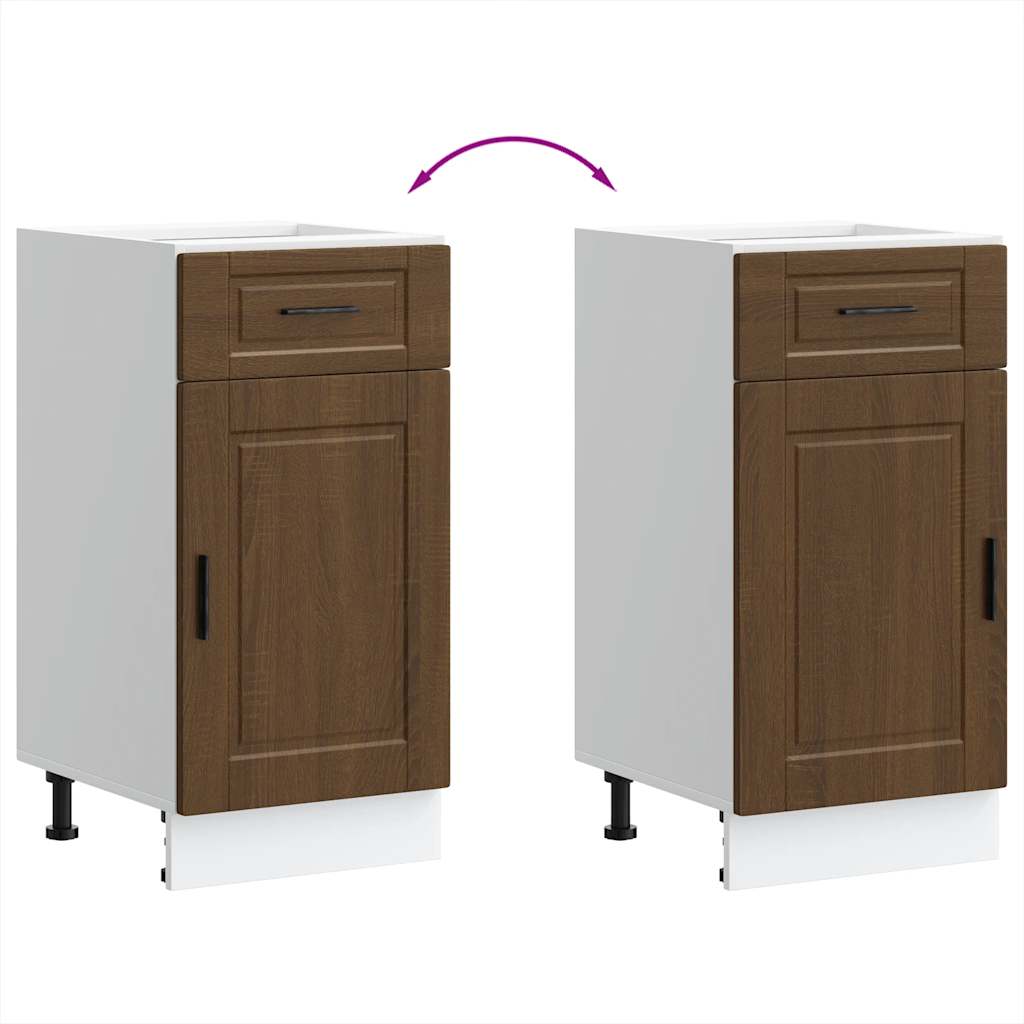 Vidaxl Kitchen Base Cabinet, Porto, Brown Oak