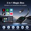 3in1 CarPlay Play Android Auto Ai Box Wired To Wireless Auto HD USB WIFI Adapter For Youtube Netflix Universal TV Box Plug Y4
