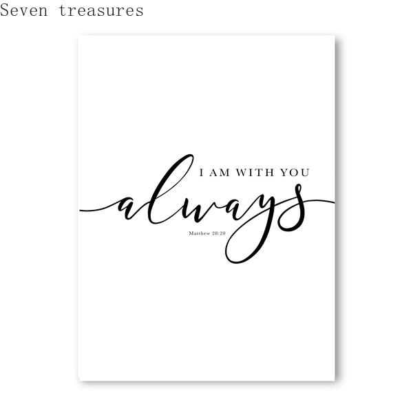 

Плакаты с цитатами из Библии, Да благословит тебя Господь и сохранит тебя, Христианский декор для дома, Настенное искусство Писания, Холст 21x30cm No Framed