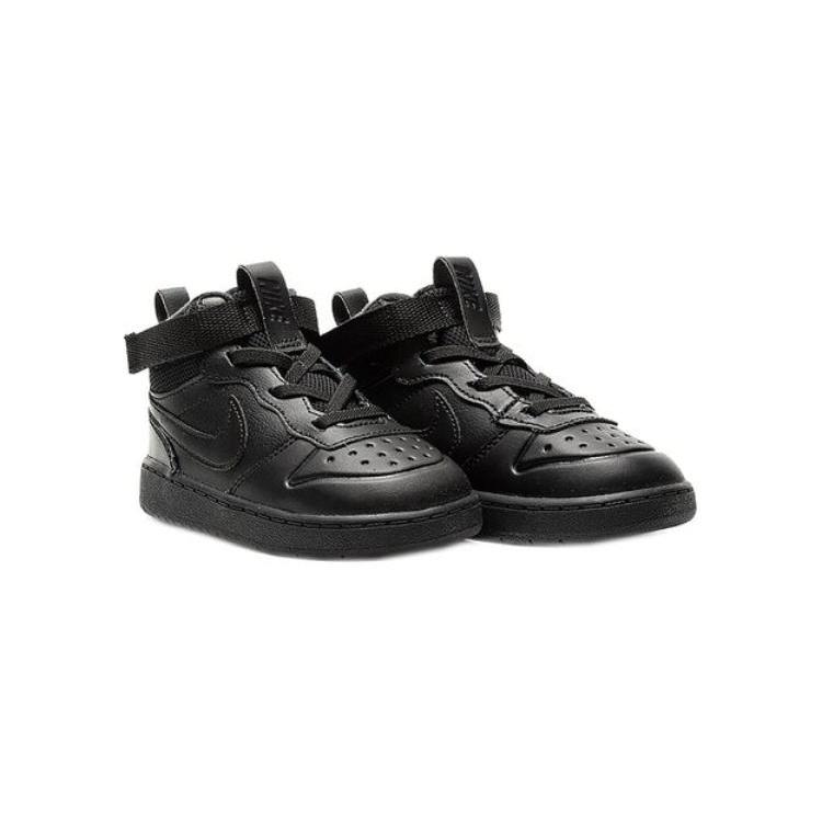 Nike Court Borough Mid 2 Boot High top Toddler Shoes Black Infant And Toddler BQ5445-001