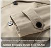 2026 Spring/Autumn Youth Trendy Double-Breasted Mid-Length Trench Coat