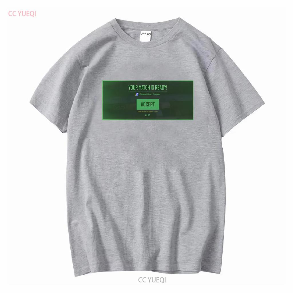 CS2 Gotowy na Mecz Koszulka S XXXL Różne Kolory Darmowa Wysyłka Długi lub Krótki Rękaw Vintage Wypłukany Streetwear Lekko Casualowy