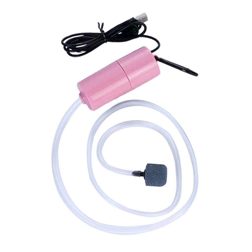 Fish Tank Air Pump Household Silent Mini USB Oxygen Pump Outdoor Fishing Aquarium Pumps Pink