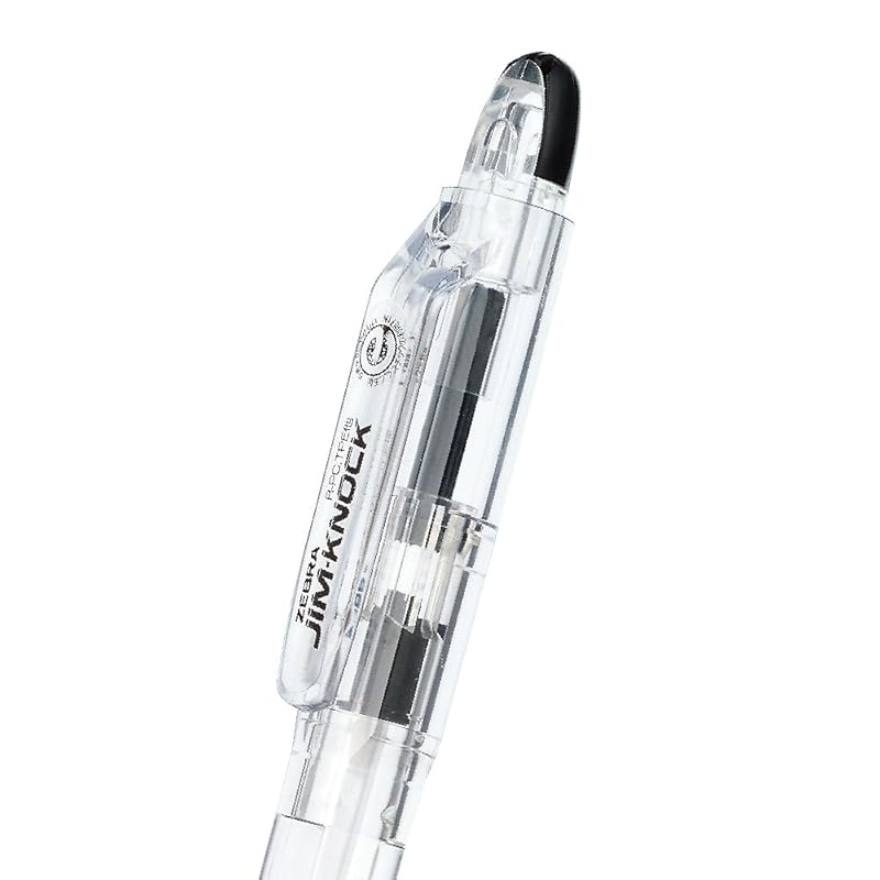 Zebra Jim Knock Oil-Based Ballpoint Pen, 0.7mm, Blue, 10 Pens, B-KRB-100-BL