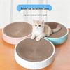 Extra Large Bowl-Shaped Cat Bed with Scratching Post and Round Corrugated Cardboard Toy