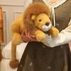 Adorable Fluffy Lion Plush Toy Soft Lying Stuffed Animal Doll Wildlife Cute Lion Plushie Huggable Pillow Sofa Bed Home Decor