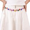 For New Women's European and American Style High-end Colorful Full Diamond Crystal Waist Chain Niche Retro Engraving