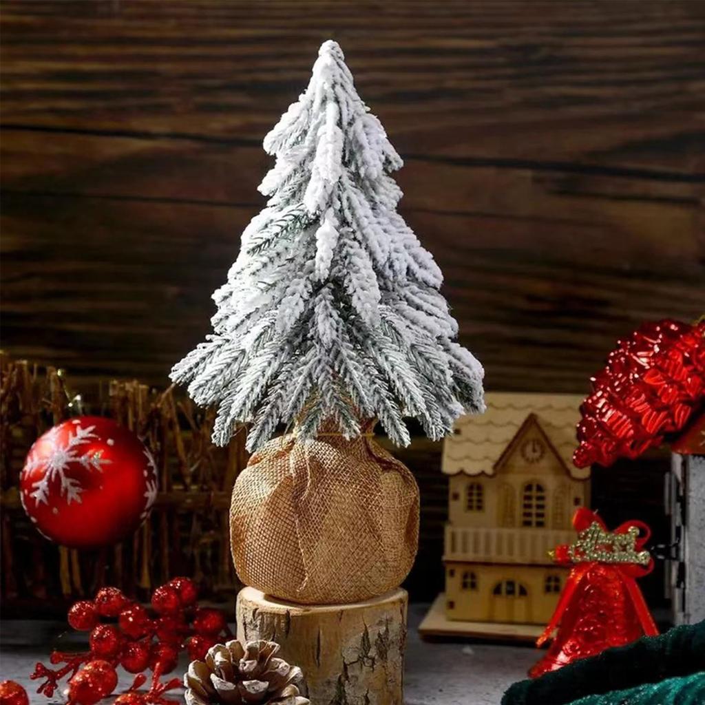 Cedar Flocking Desktop Decoration Christmas Tree Counter Room Decoration Items