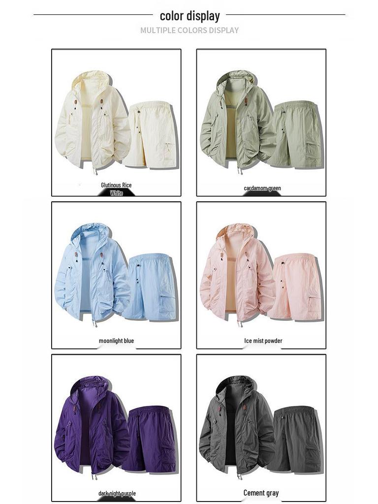 UPF 50+ Hooded Sun Protection Jacket for Couples - Breathable Summer Outdoor Fishing Wear