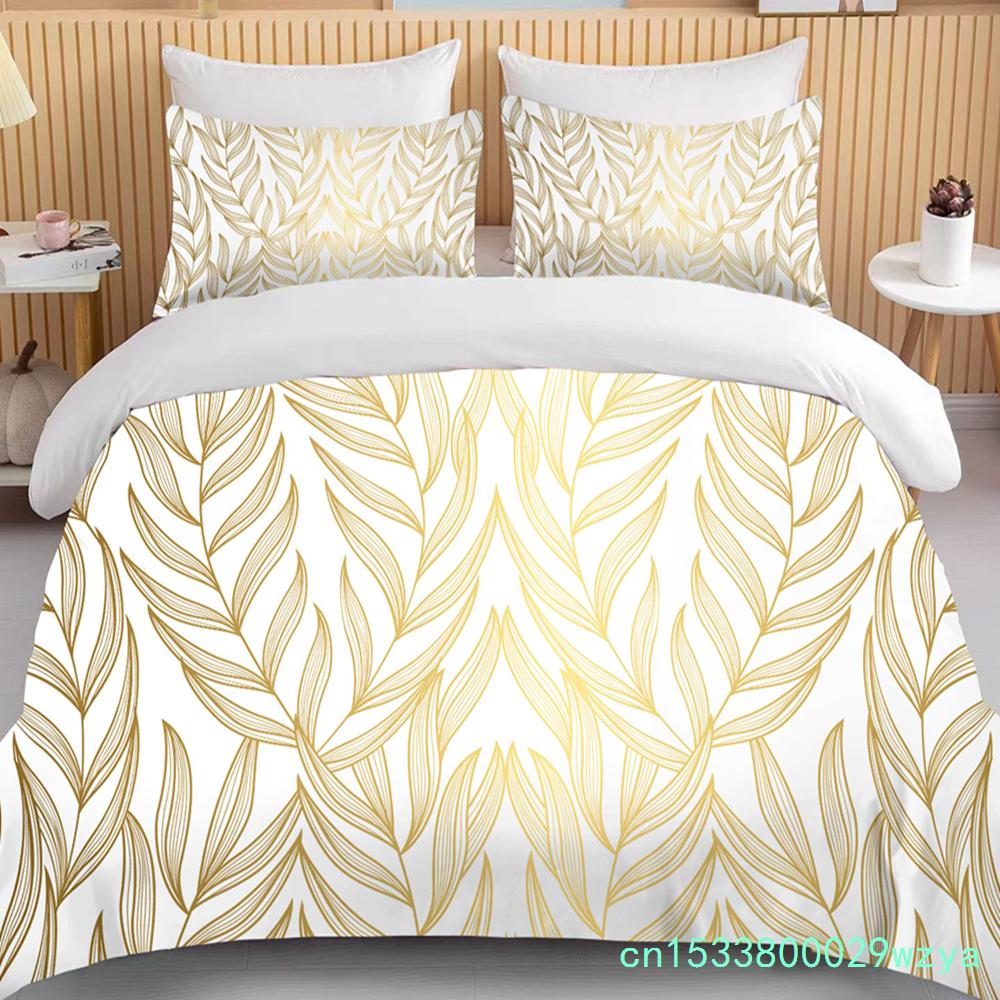 Botanische Bloem Tweepersoons Dekbedovertrek Bed Europese Beddengoedsets Hometextiel Luxe Kussenslopen Slaapkamer Beddengoedsets