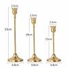 Set of 3 Vintage Elegant Metal and Aluminum Tabletop Candle Holders, Suitable for Wedding Anniversary, Home and Hotel Decoration
