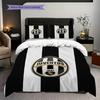 Set tre pezzi Orgoglio Heritage Juventus (1 * copripiumino + 2 * federa, senza nucleo) Copripiumino e federa morbidi e confortevoli