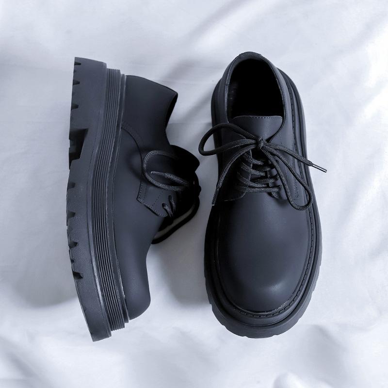 

Туфли дерби мужские матовые премиум низкие туфли Martin британский стиль черные инструментальная платформа повседневные большие размеры 58864-R 44 чёрный