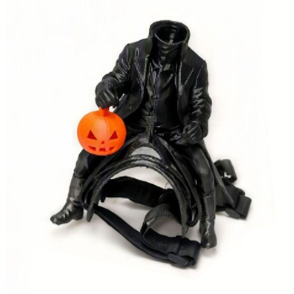 3D Halloween Pet Costume Pumpkin Cat Saddle Costume Headless Horseman Cat Costume Halloween Party