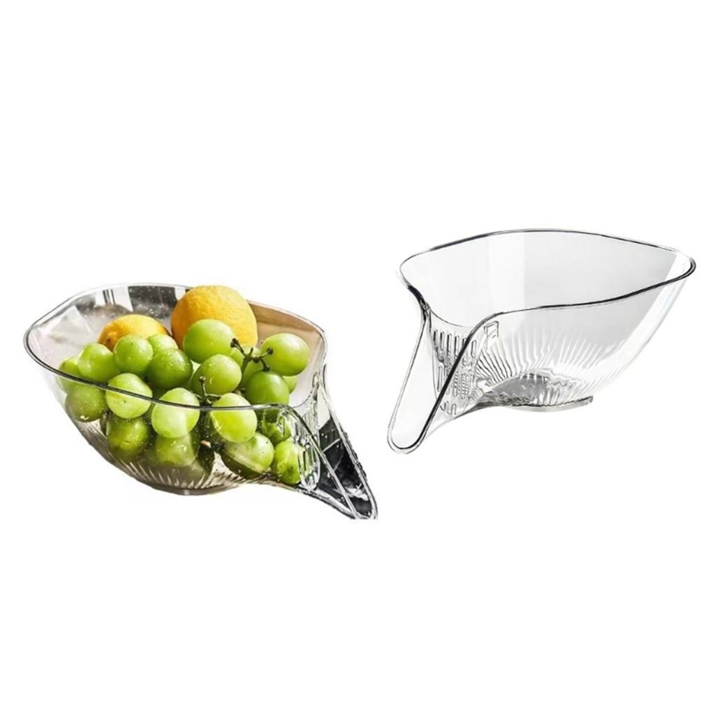 Versatile Acrylic Vegetable Cleaning Basket Kitchen Sink Colander Vegetable Fruit Colander Great for Home and Restaurant